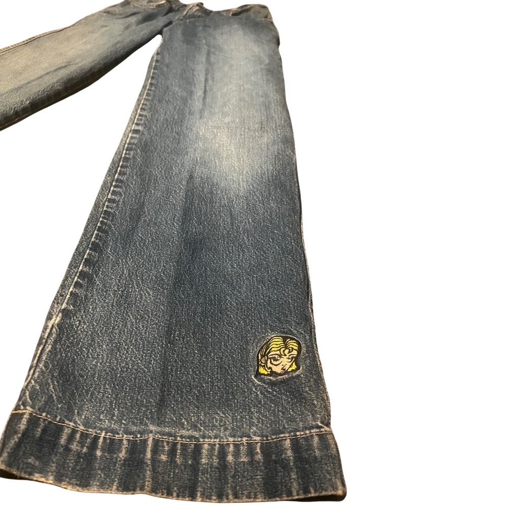 Y2K JNCO Girlie‎ Stuff Spacey Wide Leg Jeans Baggy Skater Patch USA size 1